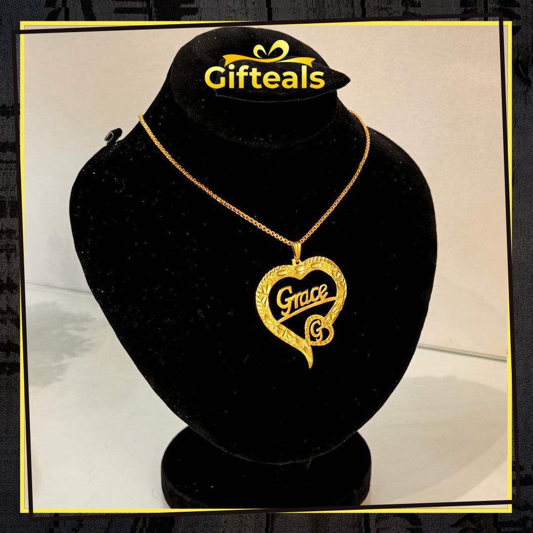 Name Heart Necklace Gifteals